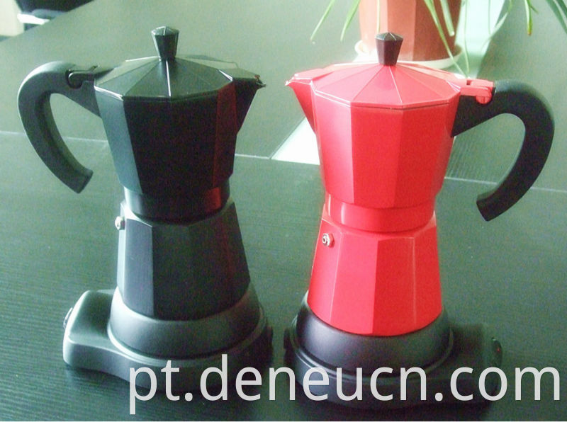 All Aluminium Coffee Manker Electric Ten Horns Cores 6Cups Máquina de café JK41401 (221)